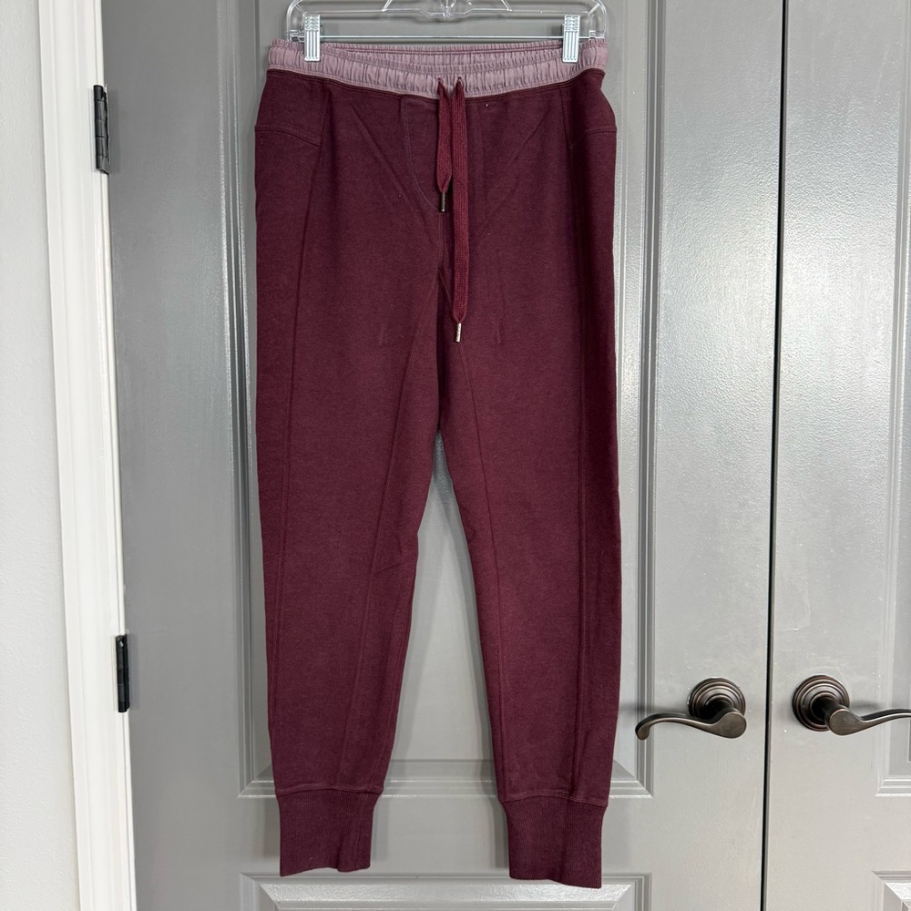 Lululemon Happy Yin Year Heathered Bordeaux Drama Jogger Sweatpants Size 6